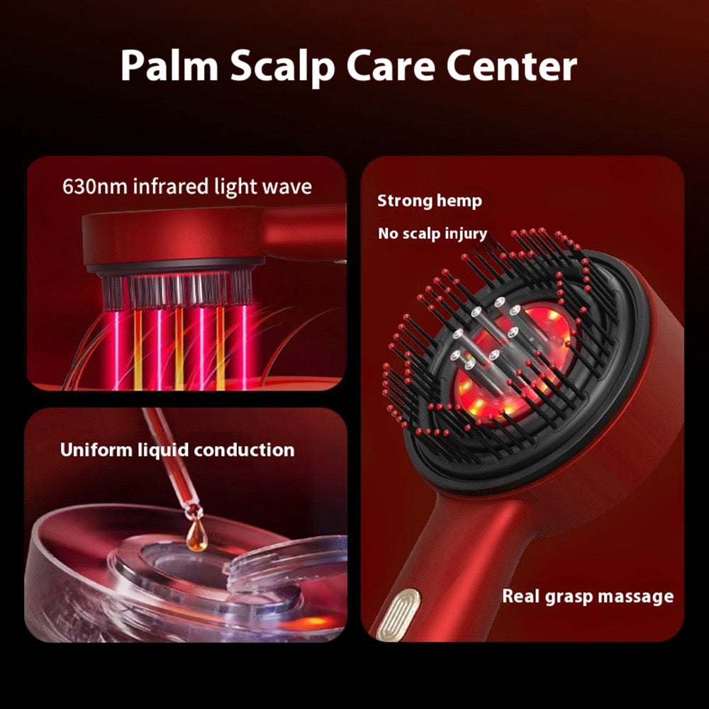 ScalpRevive Pro scalp care features: 630nm light, liquid conduction, grasp massage