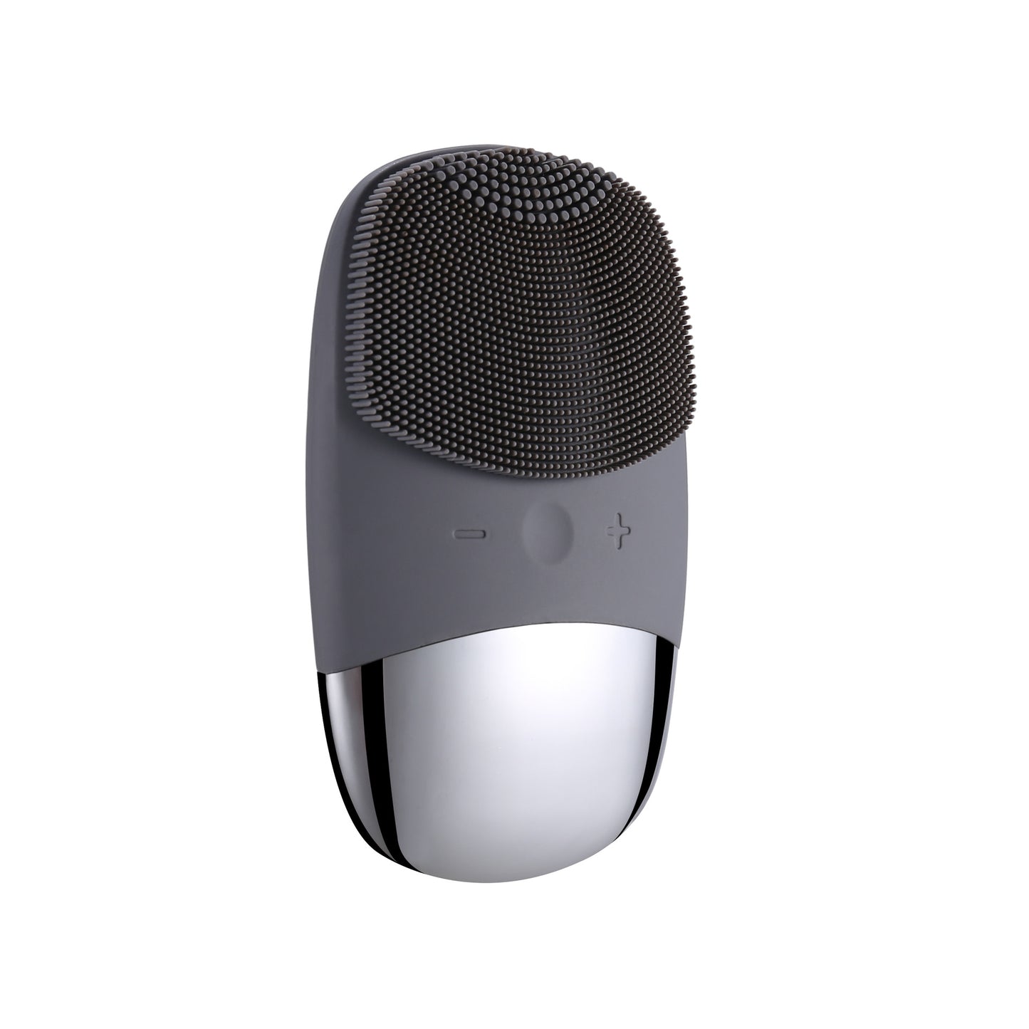 Sonic silicone facial cleansing brush — back view with charging port