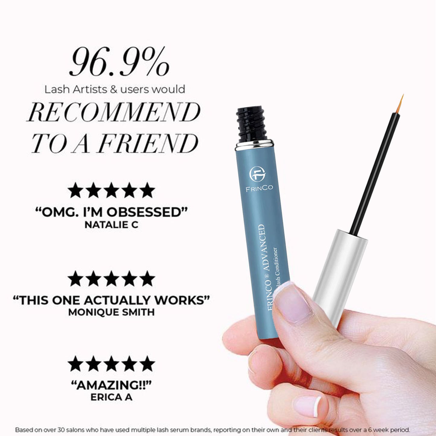FRINCO serum for lashes and brows lifestyle shot