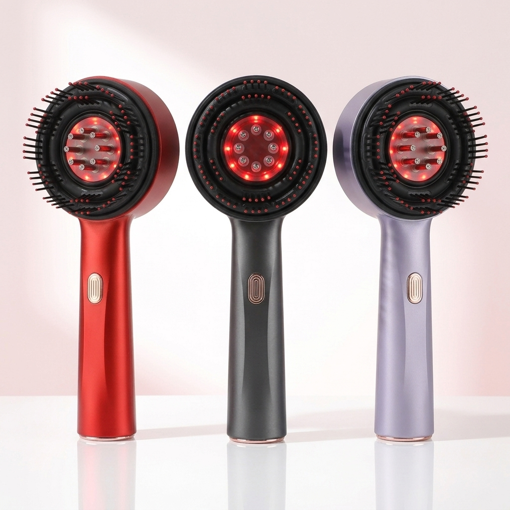 ScalpRevive Pro available in three colors: Red, Dark Gray and Grey Purple